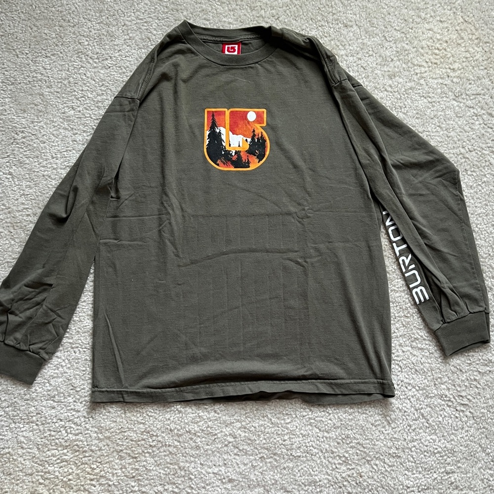 VINTAGE BURTON SNOWBOARDS LONG SLEEVE T SHIRT TEE MEDIUM